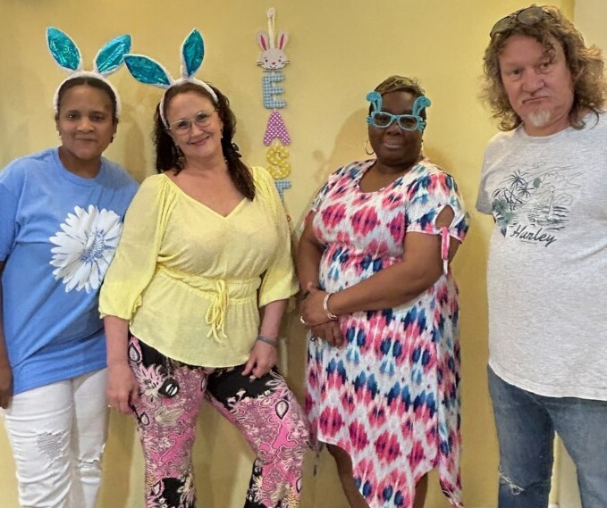 NOAH New Bern Adult Housing Team are ready for a hopping good Spring!