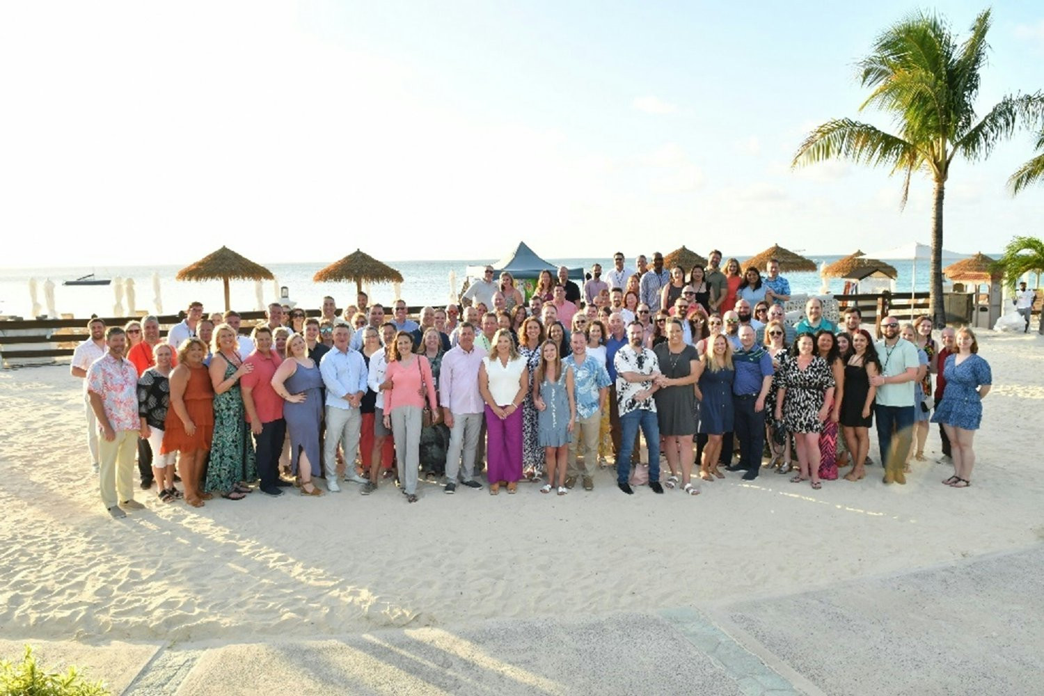 Employees who won the Presidential Award Trip. Attendees were able to enjoy time with fellow co-workers in Antigua. 