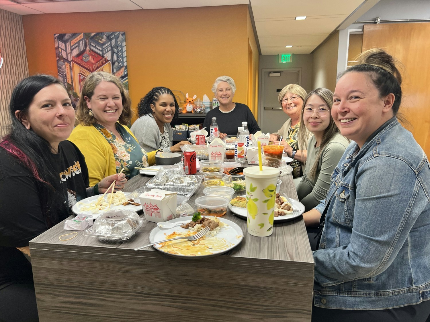 Gunderson Direct team members enjoying our weekly lunch club at our Hayward, CA headquarters