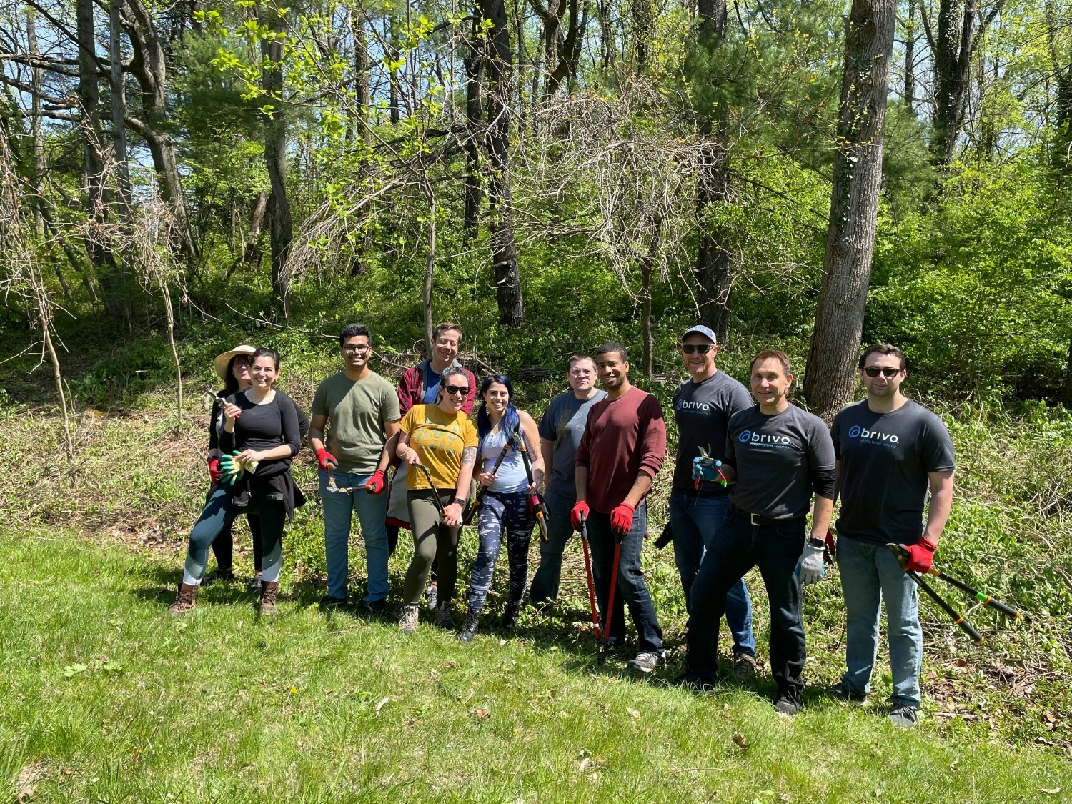 Volunteering for habitat restoration at Little Falls Park in Bethesda, MD in honor of Earth Day