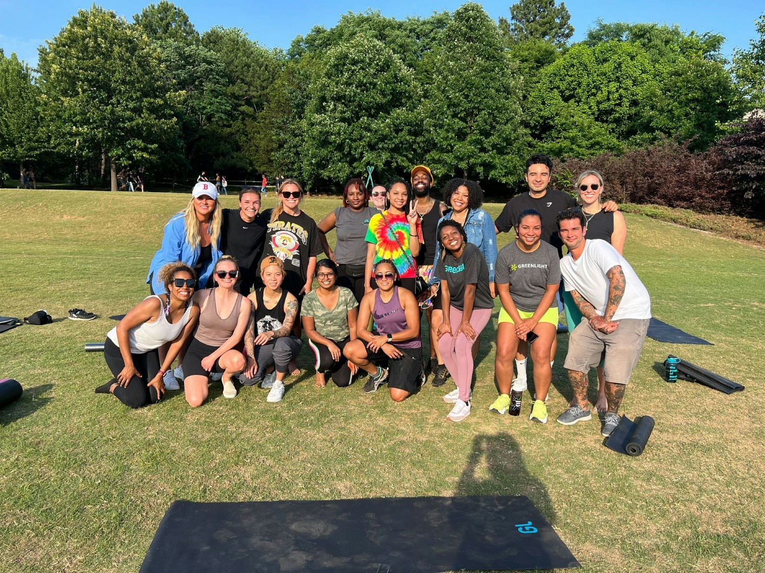 Company wide yoga event in the park!