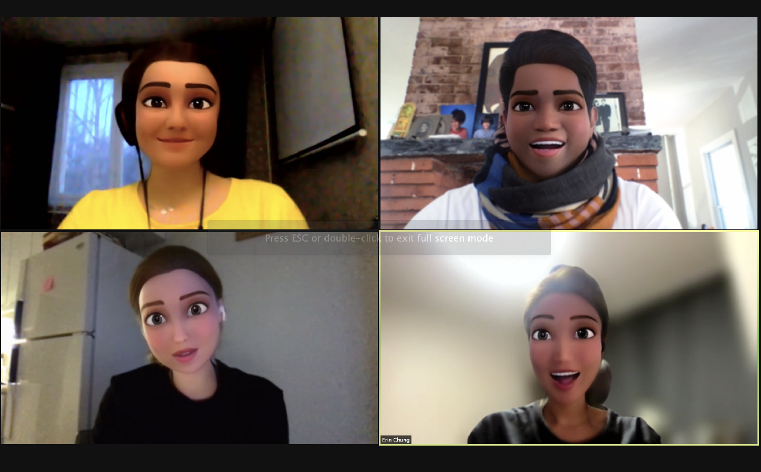 Our Digital Design team having a little extra fun on their daily meeting. 