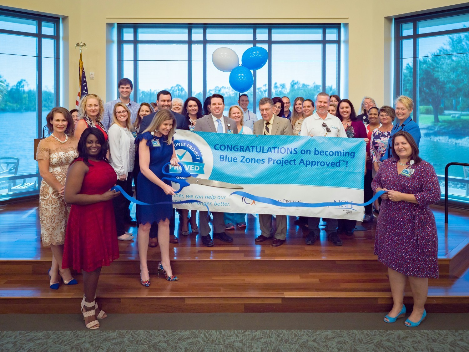 Avow Team Celebrates our designation as a Blue Zone Approved Employer