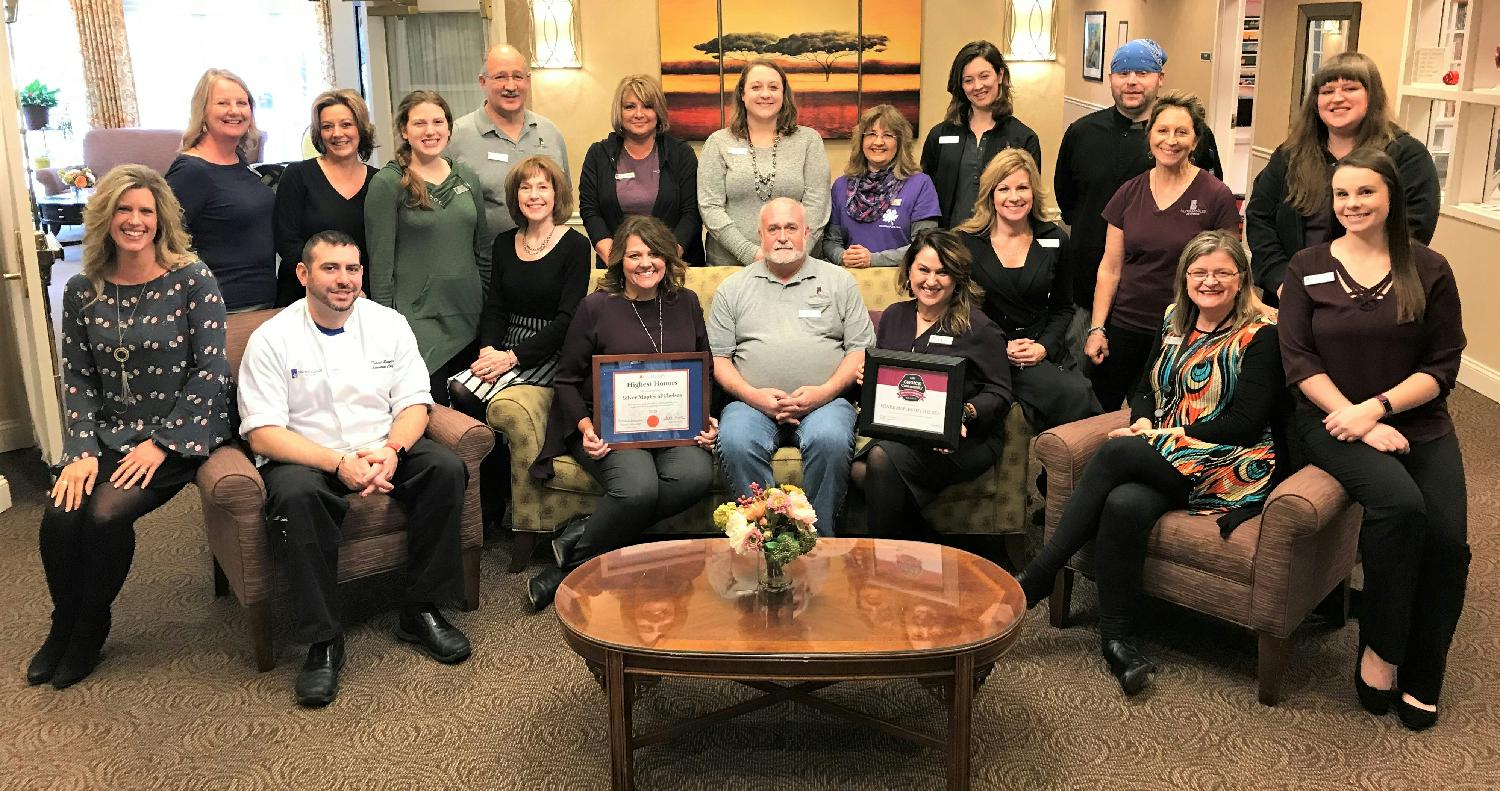 Our Leadership Team celebrating our 2019 Holleran Employee Engagement Community Choice & Highest Honors awards!