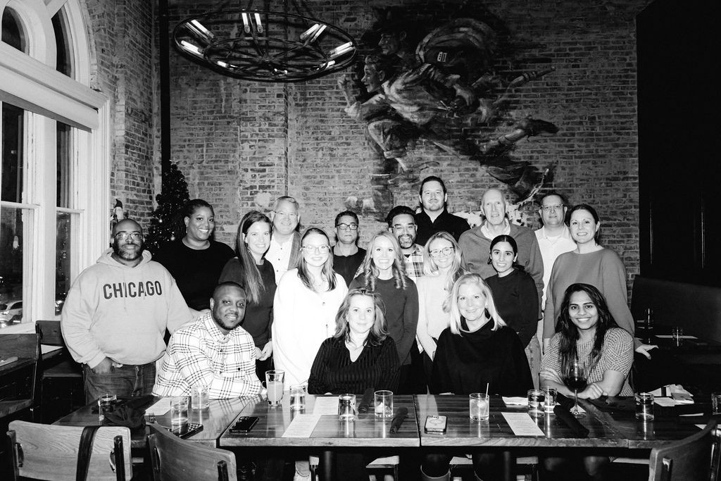 Our team at our annual holiday party
