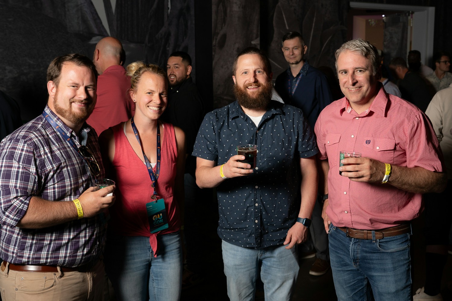 Members of the BrainGu team celebrating at Meow Wolf & connecting with each other at GuCon '23. BrainGu's annual retreat