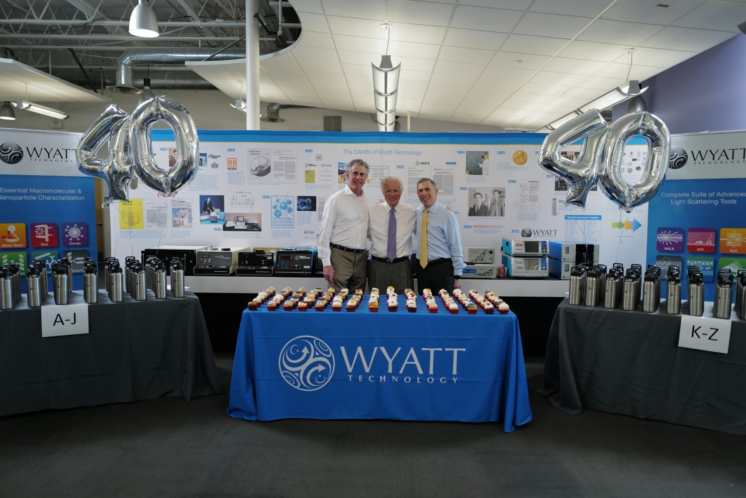 Two-generations of Wyatt's celebrating 40 years of technological advancements. 