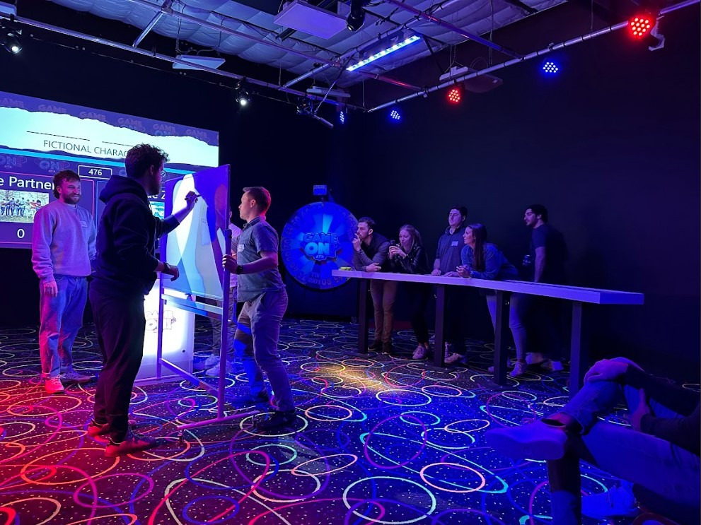Testing our gameshow skills at GameOn ATX!