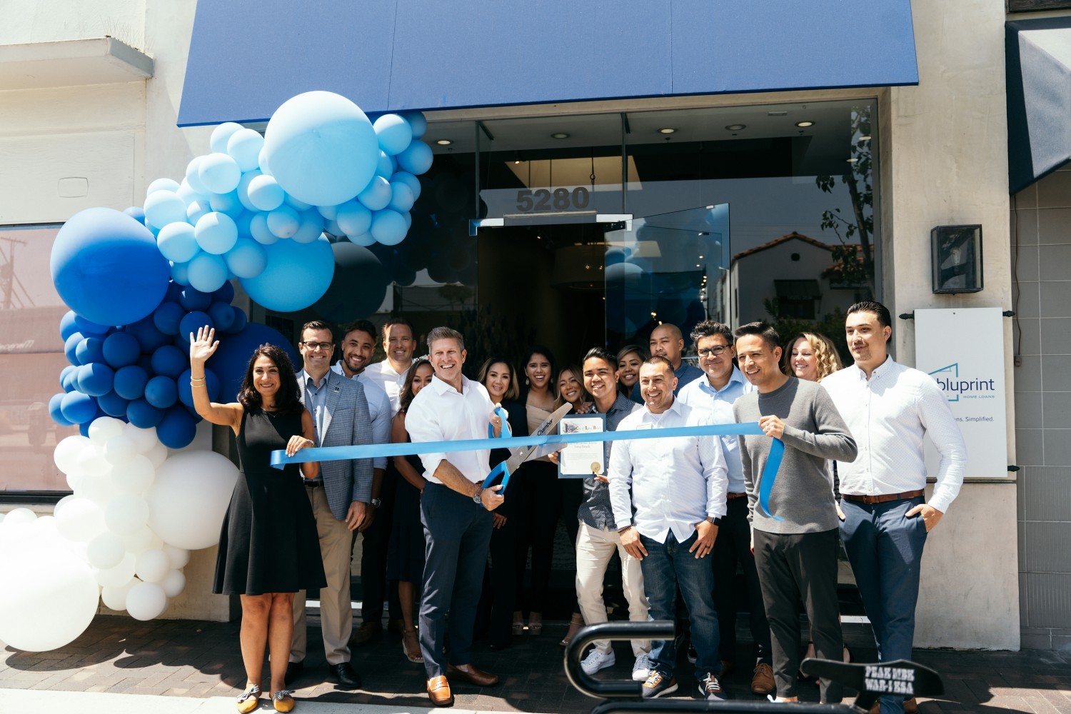 The BluPrint Home Loans Long Beach Team celebrating our Grand Re-Opening of our Long Beach Office.