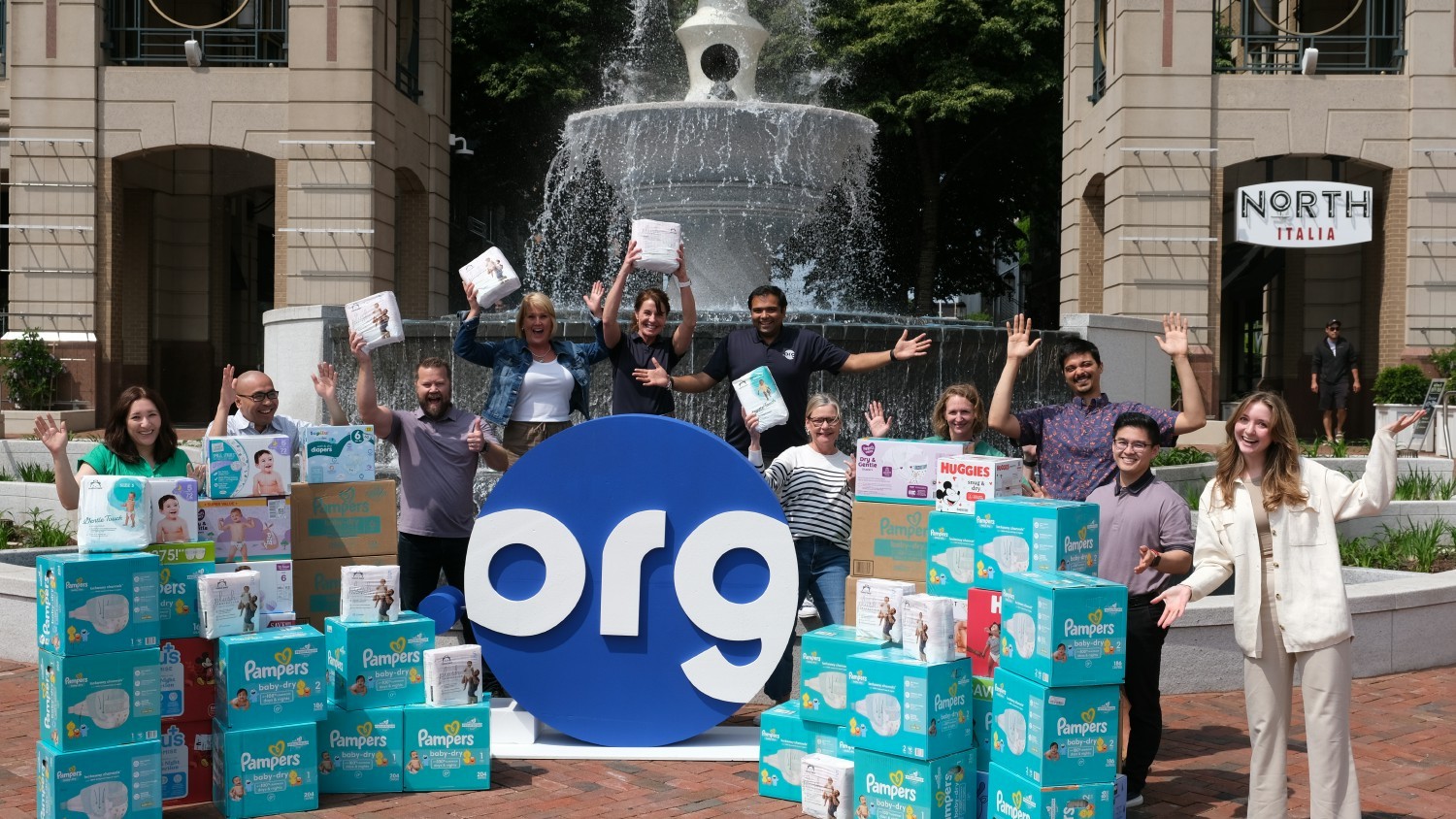 We care about giving back!  The team donated 3,000 diapers to a local charity as part of our Charitable Giving Program.