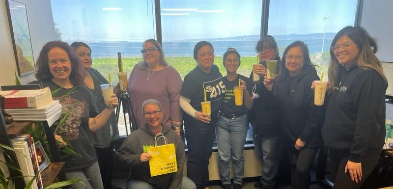 Our SFO Team celebrating International Womens Day with Boba!