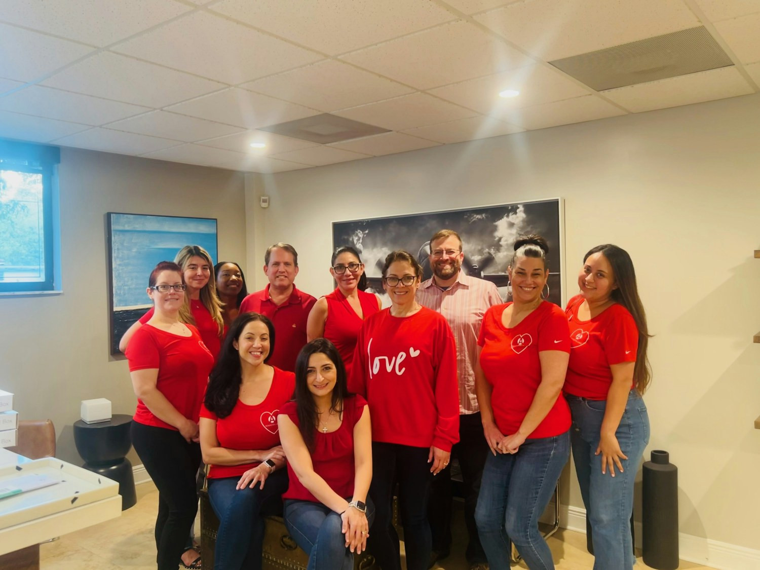 Almazan Law Team wore Red for National Wear Red Day in Collab with the American Heart Association. 