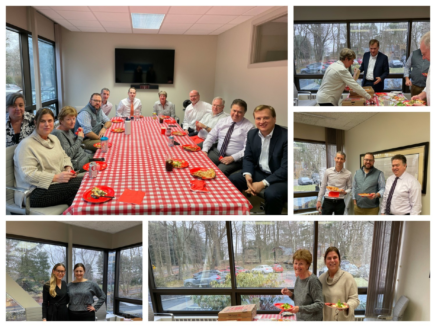 FLB Law hosts monthly firm lunches for attorneys and staff.