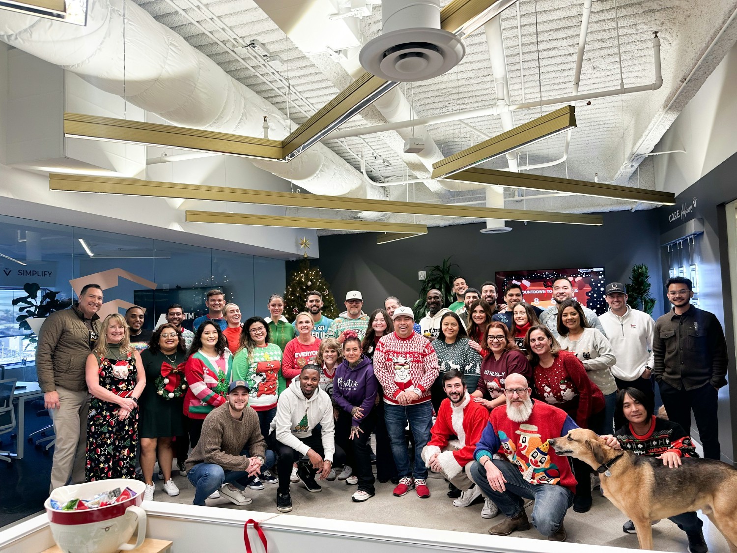 CV3 team members (and furry friends) from near and far gathered to celebrate the season.