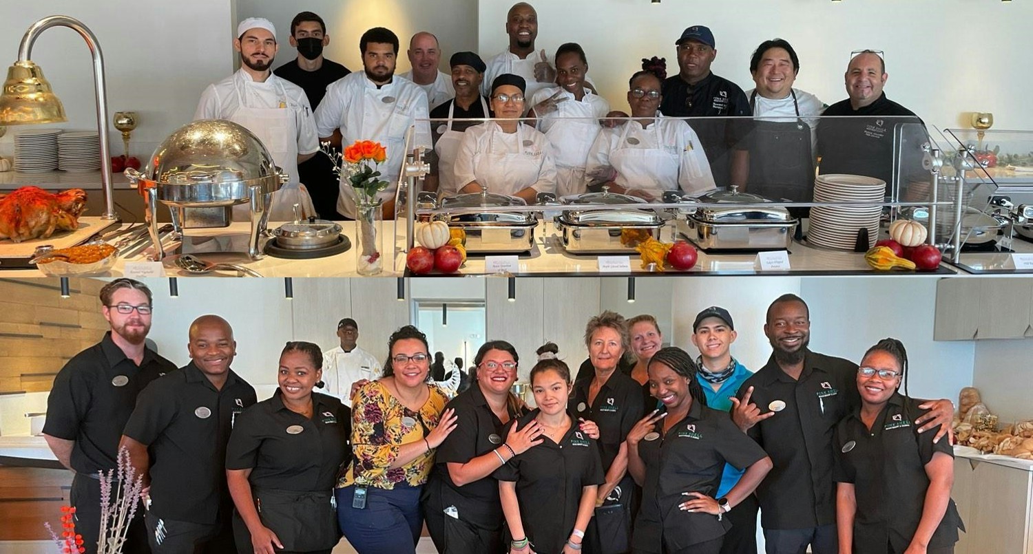Thanksgiving Buffet team - front and back of house.