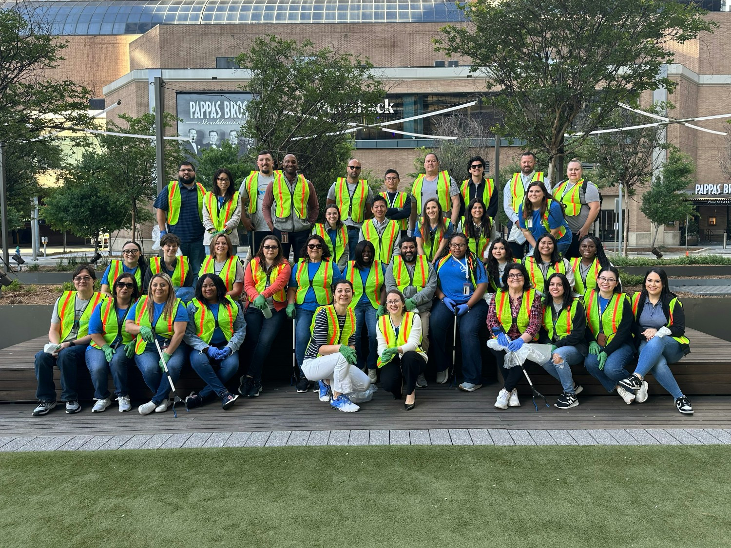The Sooner Inc. team celebrates Earth Day by cleaning up the city making a positive impact in the environment.