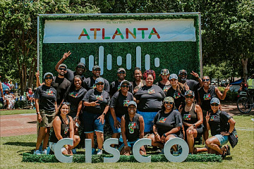 Cisco employees participate in a march for Juneteenth in Atlanta 
