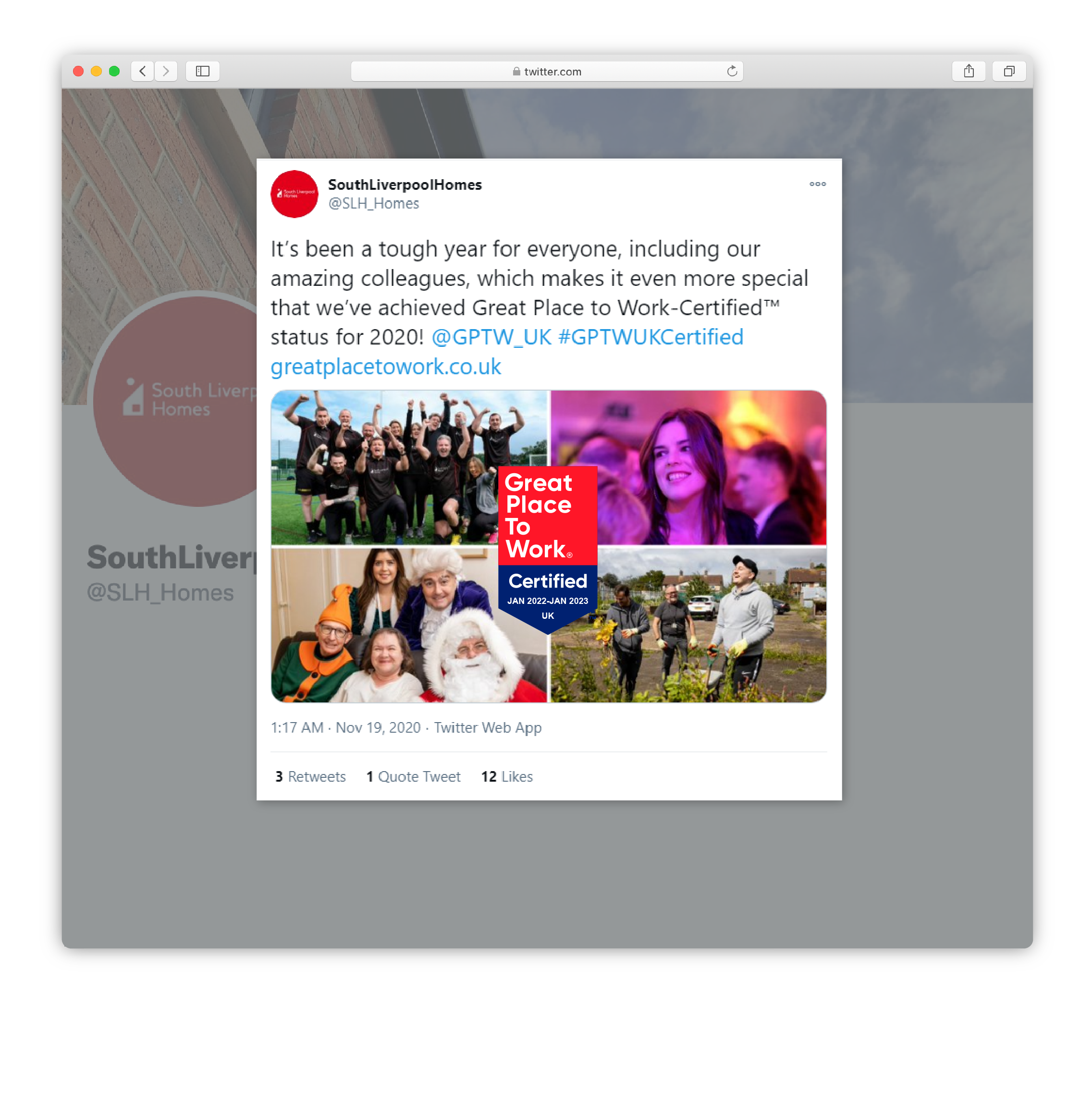 Twitter Post UK