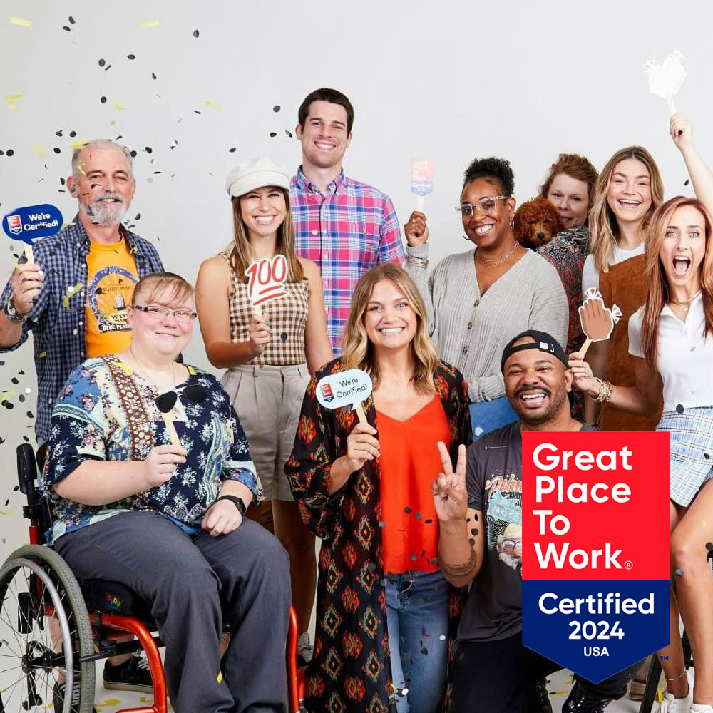 Group of people celebrating Great Place To Work Certification