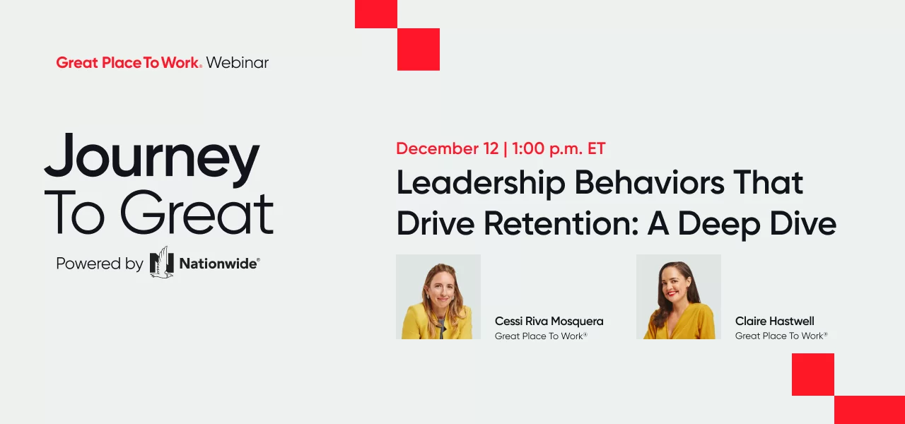 Journey to Great Webinar - December 12