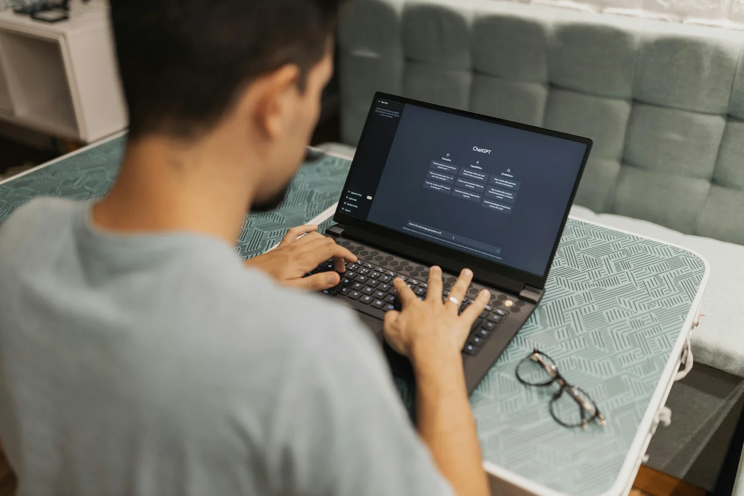 employee using ChatGPT