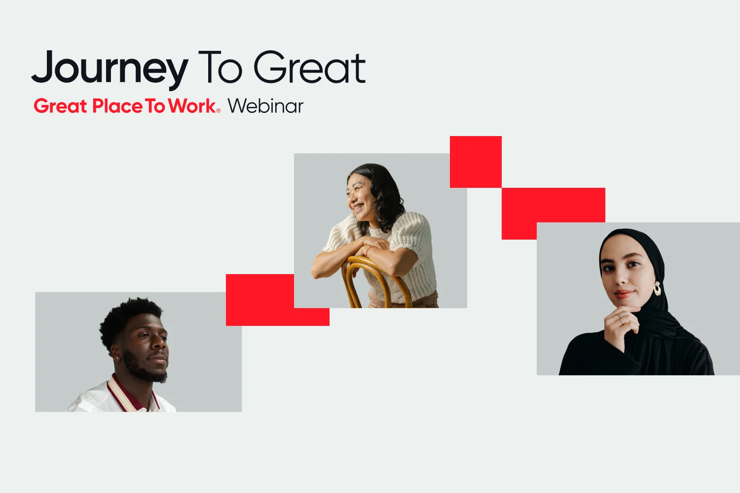 A winning employee experience is depicted with an image of two executives of the company. 