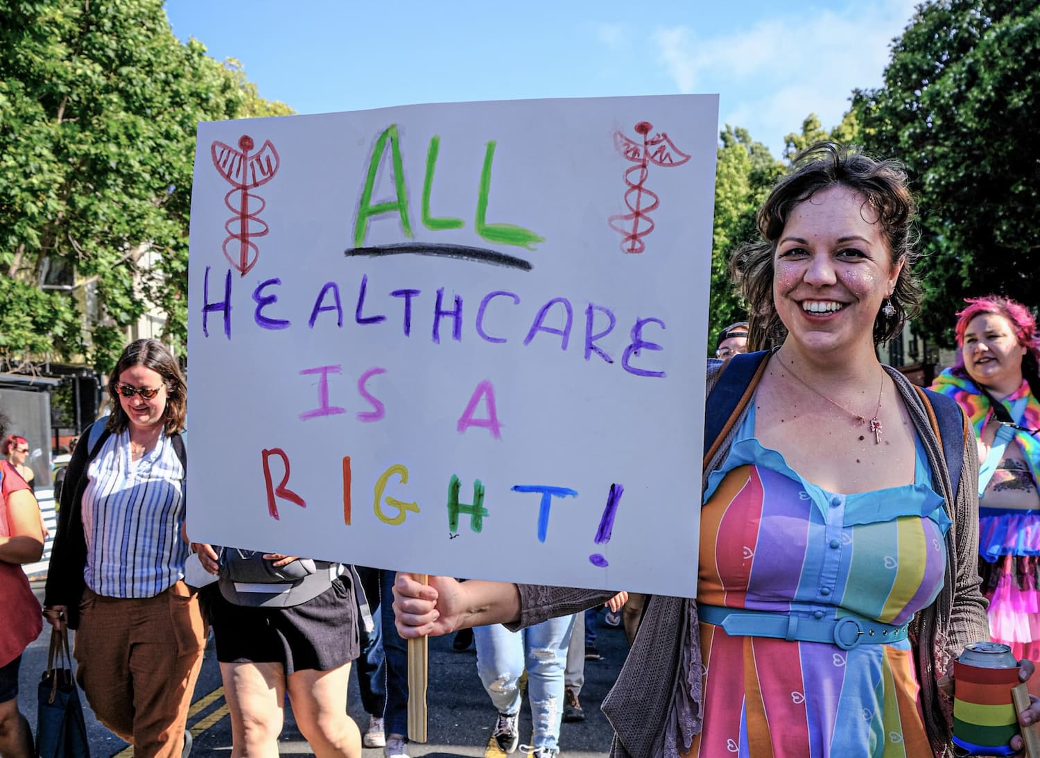  Pro choice protester participates in a march