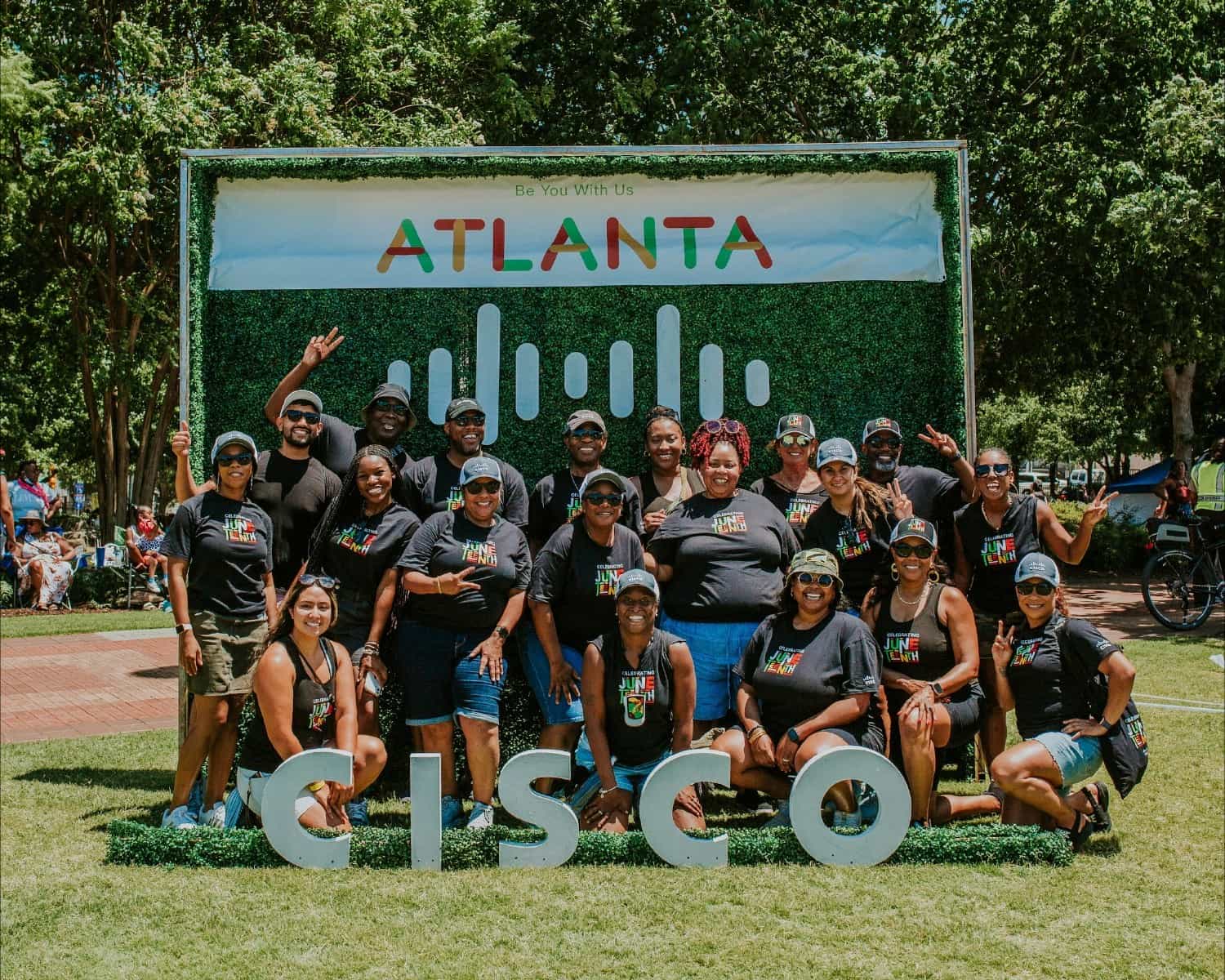  Cisco employees participate in a march for Juneteenth in Atlanta 