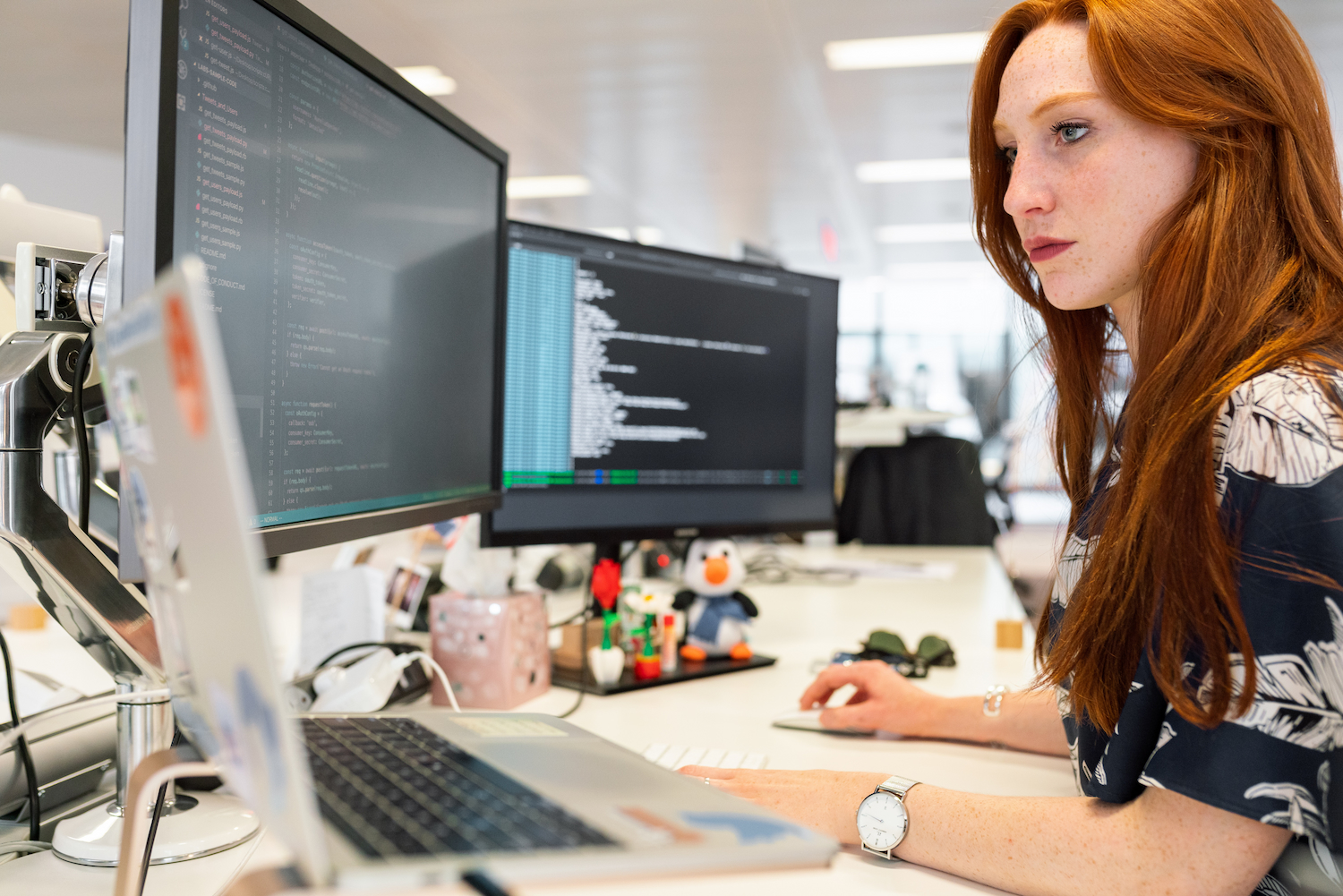  Woman working in computer science