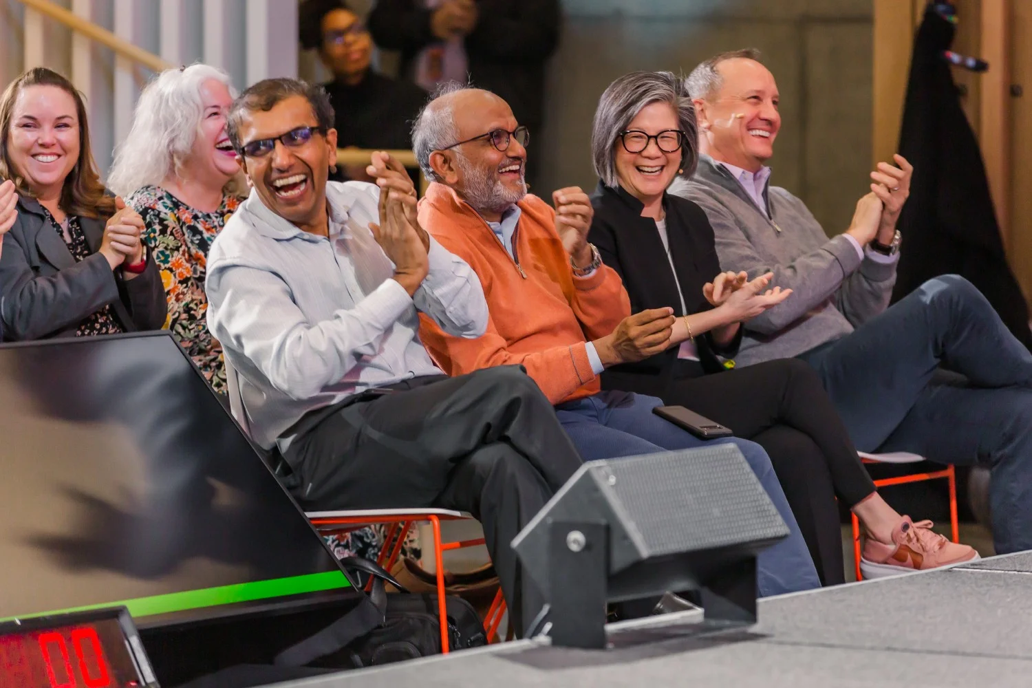 Adobe Executive Team members at a quarterly Employee Meeting.