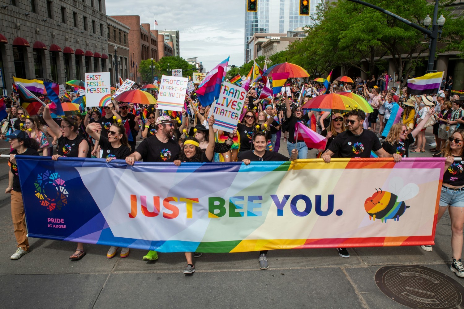 Adobe employees celebrating Pride and creating a community for all