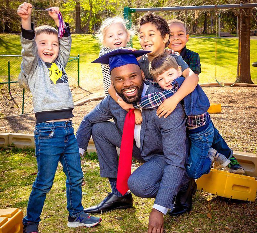 One of our educators and graduates earning a free degree through our Bright Horizons Teacher Degree Program.