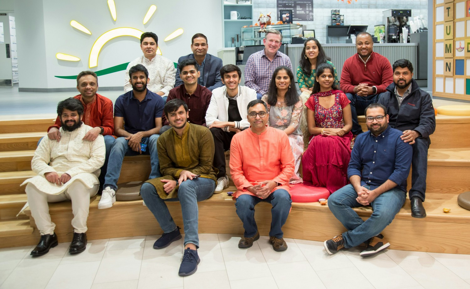 Our CEO, Stephen Kramer, and members of the Bright Horizons family celebrating Diwali during Diversity Month. 