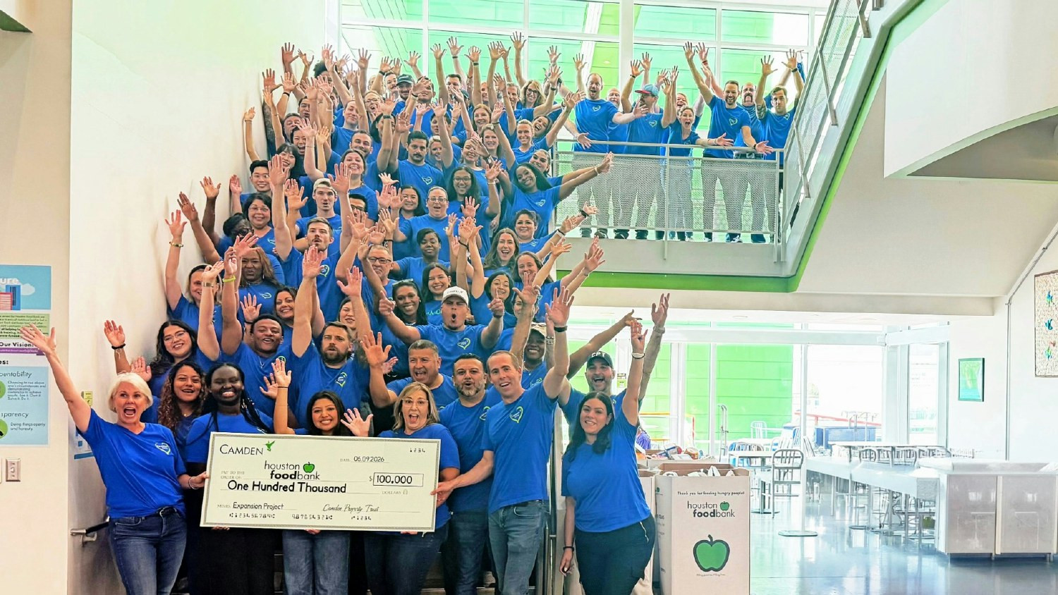 Camden is proud to support the Houston Food Bank's expansion project, helping to nourish Houston's growing community.