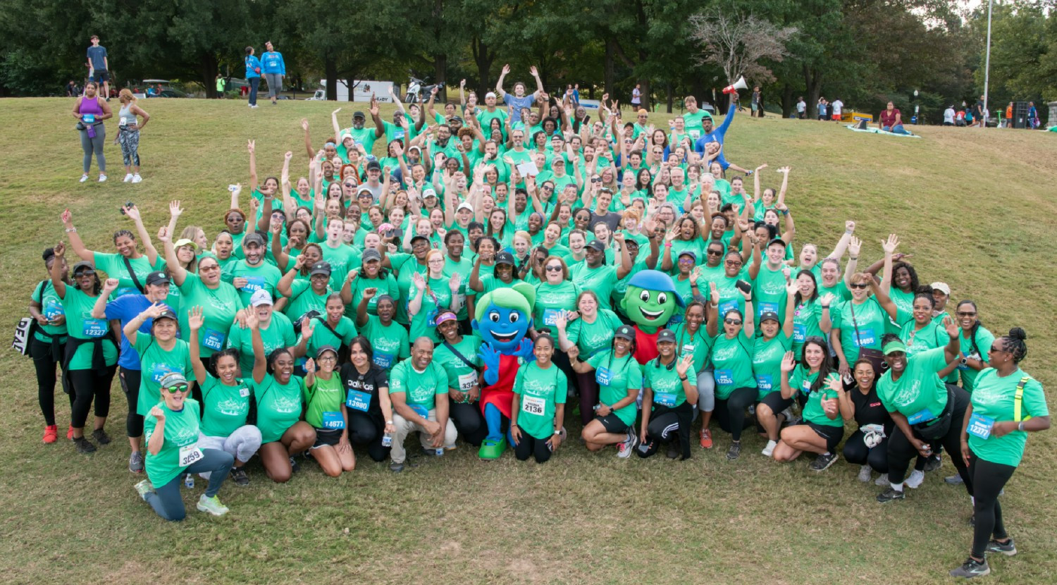 Employees love to team up for wellness events, like sponsored fun runs, to promote good health and celebrate together. 