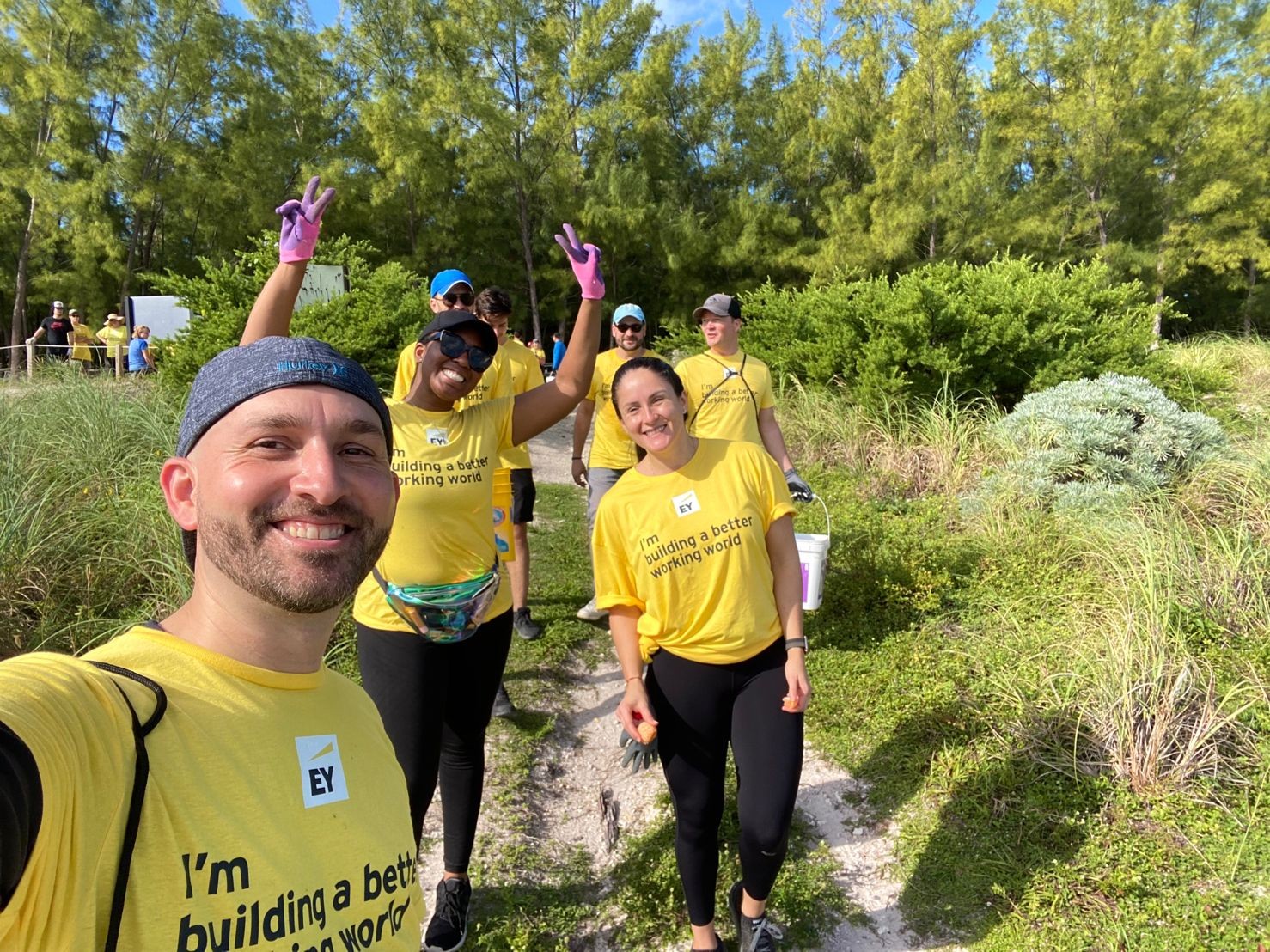 EY Connect Day volunteers are excited to restore a native costal environment in the Historic Virginia Key of Miami.