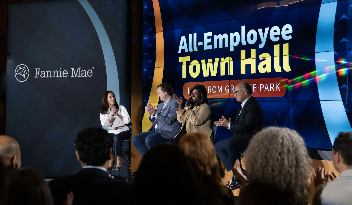 Fannie Mae leaders frequently connect with employees at company events.