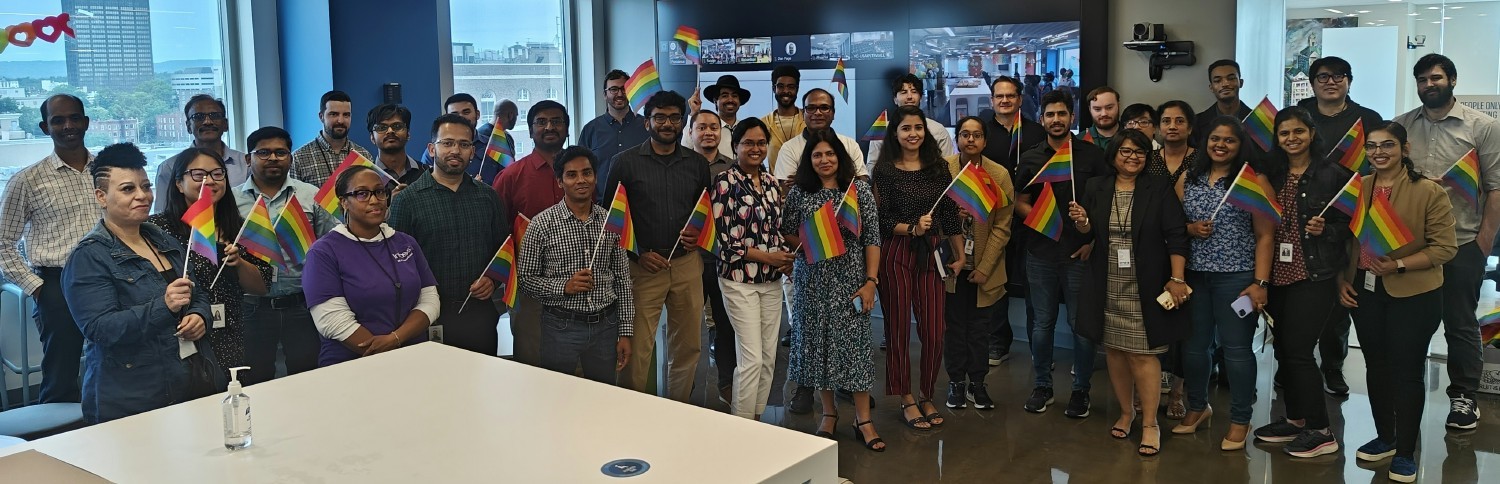 Our Infosys office at Hartford, CT gathers together for Annual Pride Month celebration in June 2023.