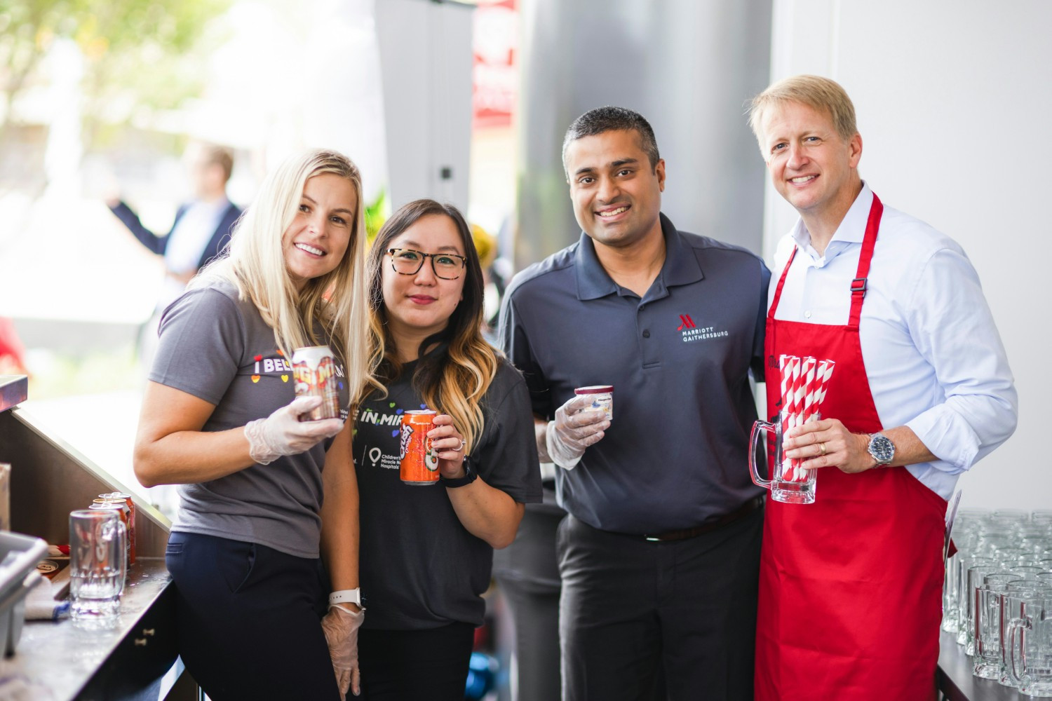 Marriott associates participating in the Washington, D.C. Capital Pride Parade.