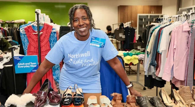Off the Rack offers free clothing to Northwell families, supporting dignity, sustainability, and community.