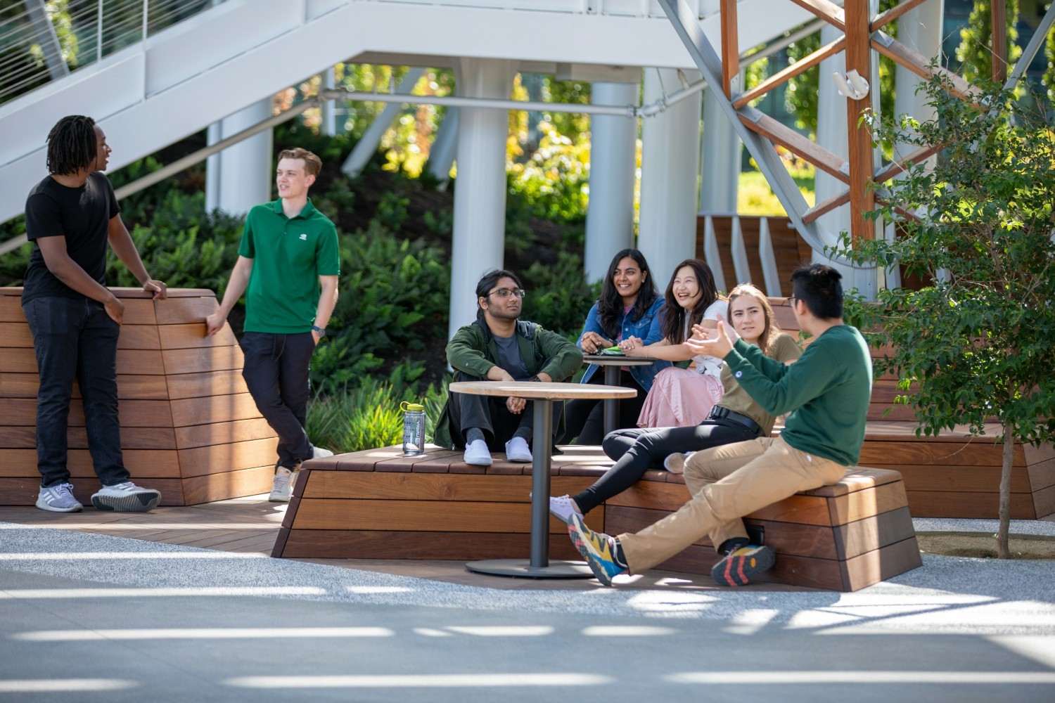 NVIDIA’s Bay Area campus features outdoor shared spaces where employees can connect and collaborate.