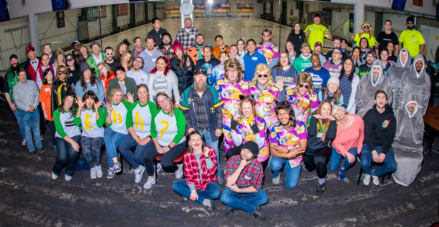 PCL's annual curling event where teams dress up to compete.