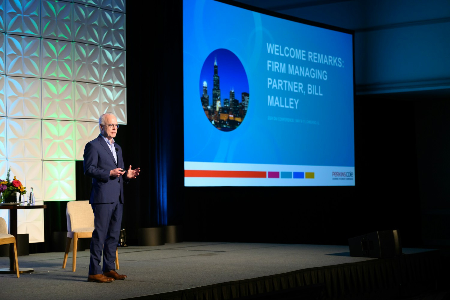 Managing Partner, Bill Malley, presenting at the 2024 D&I Conference
