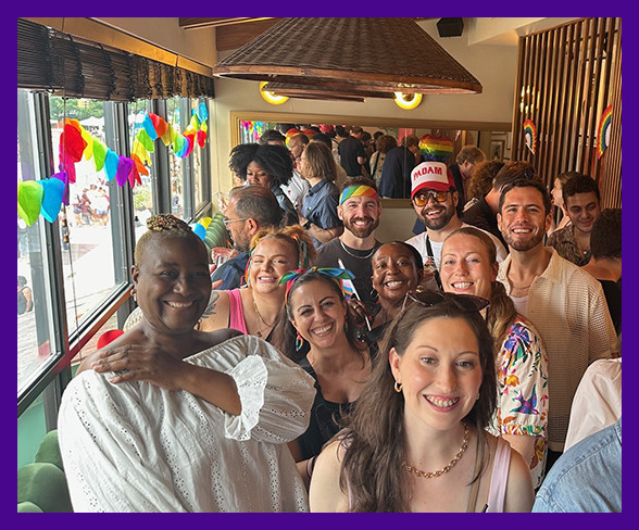 Group photo at New York Pride Day Brunch 2024