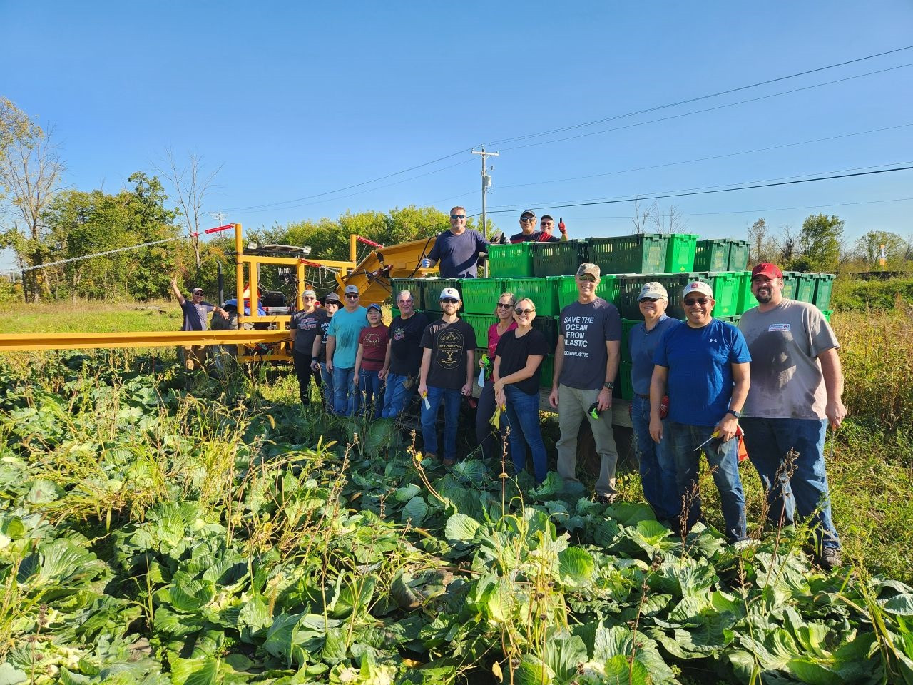 Hunger Task Force harvesting food in the fall.