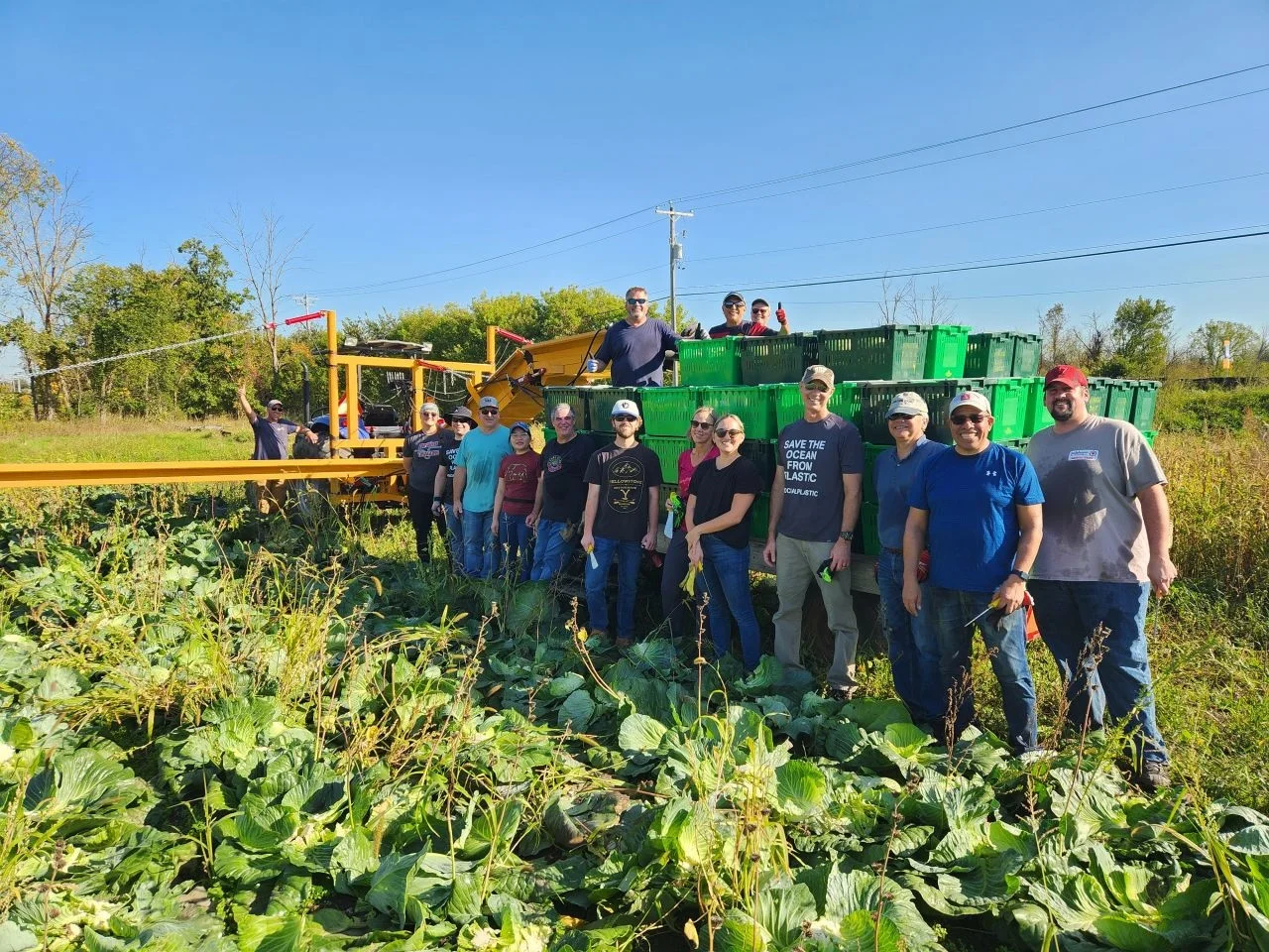Hunger Task Force harvesting food in the fall.