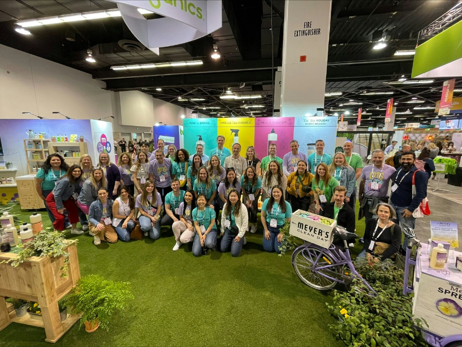 Celebrating the Mrs. Meyer's brand at an expo.