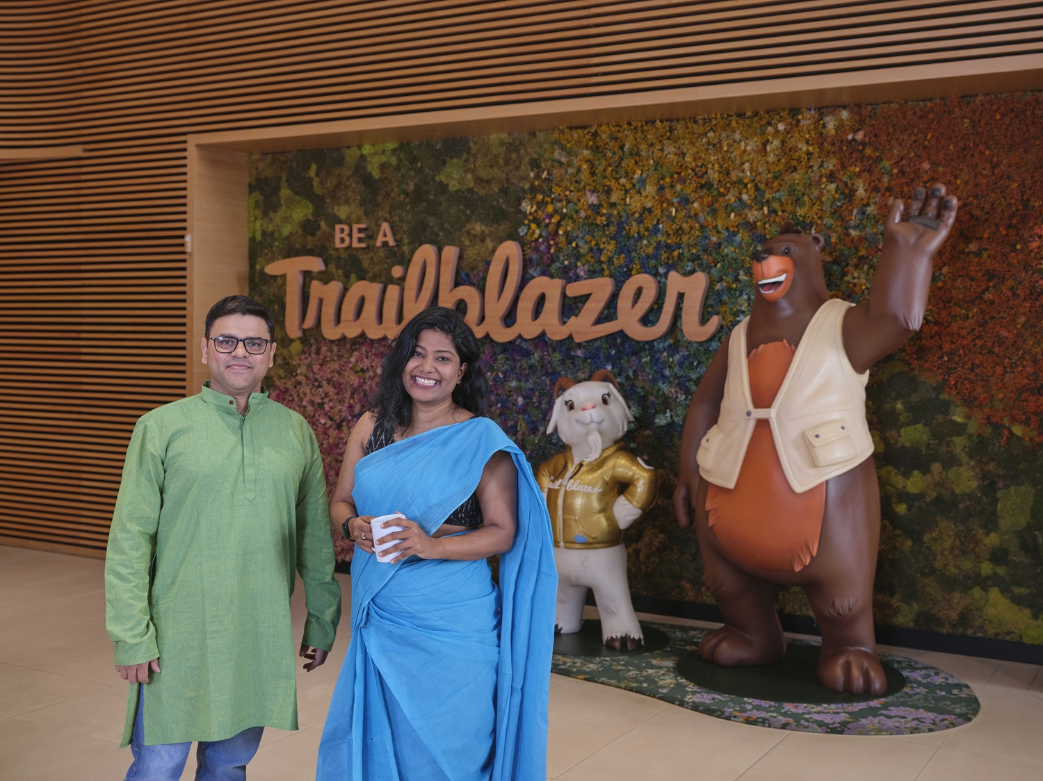 Two Trailblazers welcome you to our Hyderabad office.