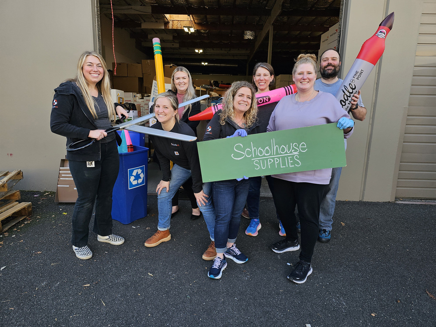 At Southland, we do a ton of volunteering. Here, we ran our yearly school supply drive.