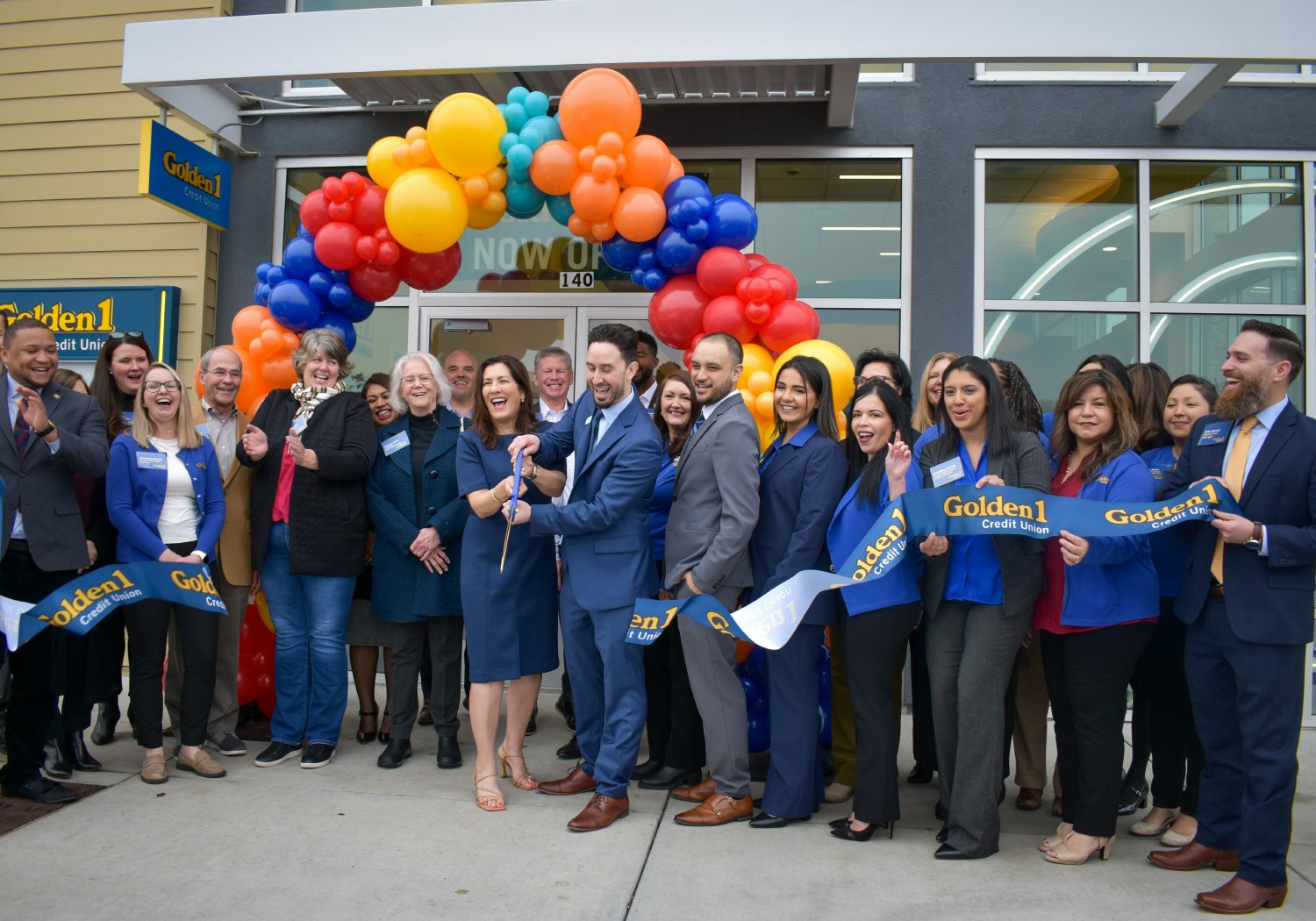 A Golden 1 member services representative greets members at a Golden 1 branch.